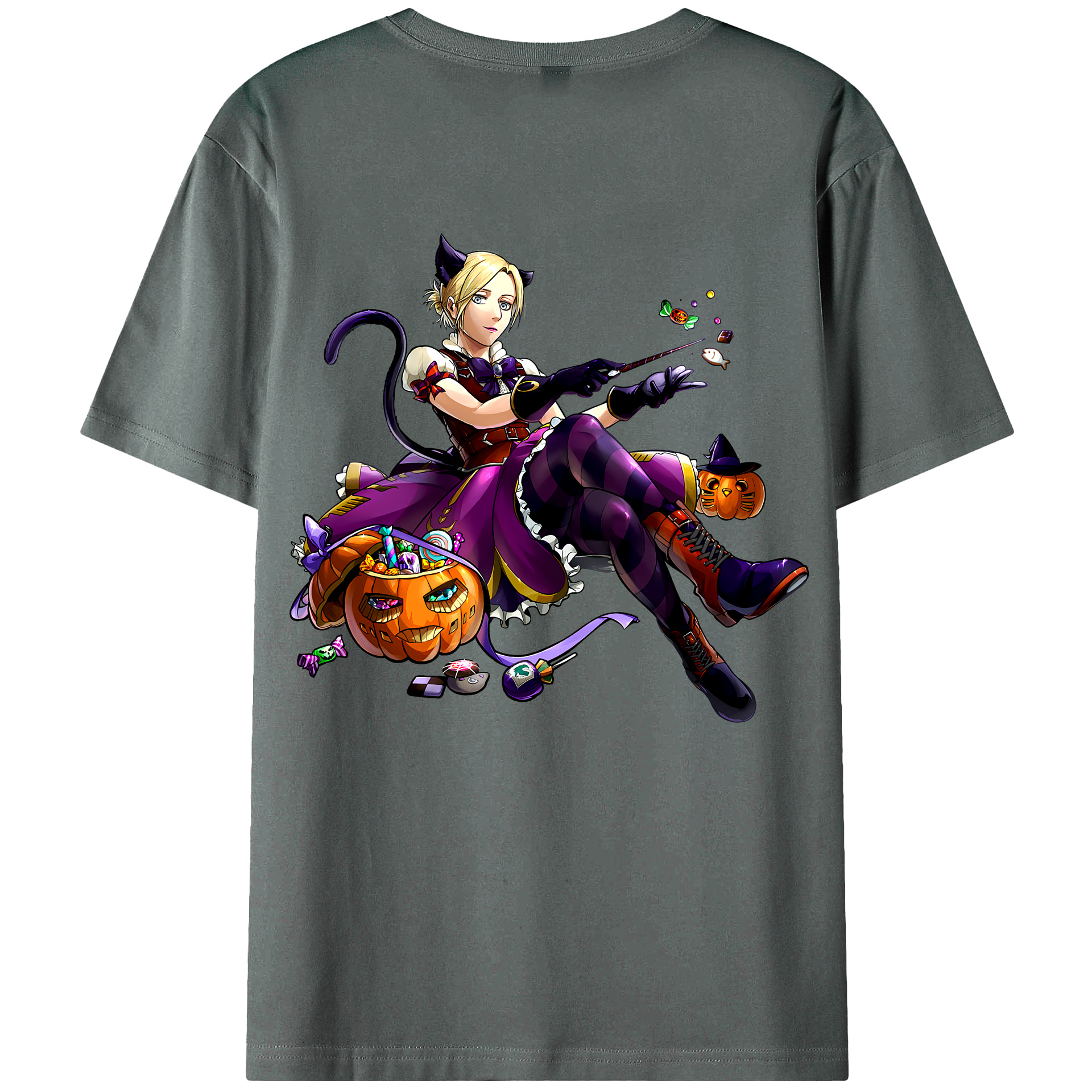 （画像用） 進撃の巨人 アニ・レオンハート Attack on Titan Annie Leonhart 綿100％ メンズ半袖Tシャツ（バックプリント） 通気性